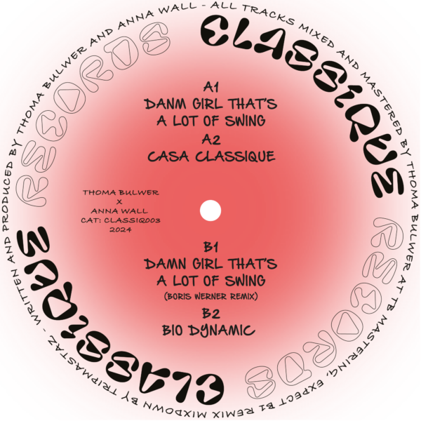 Thoma Bulwer & Anna Wall - Damn girl that’s a lot of swing EP (inc. Boris Werner Remix) - Image 2