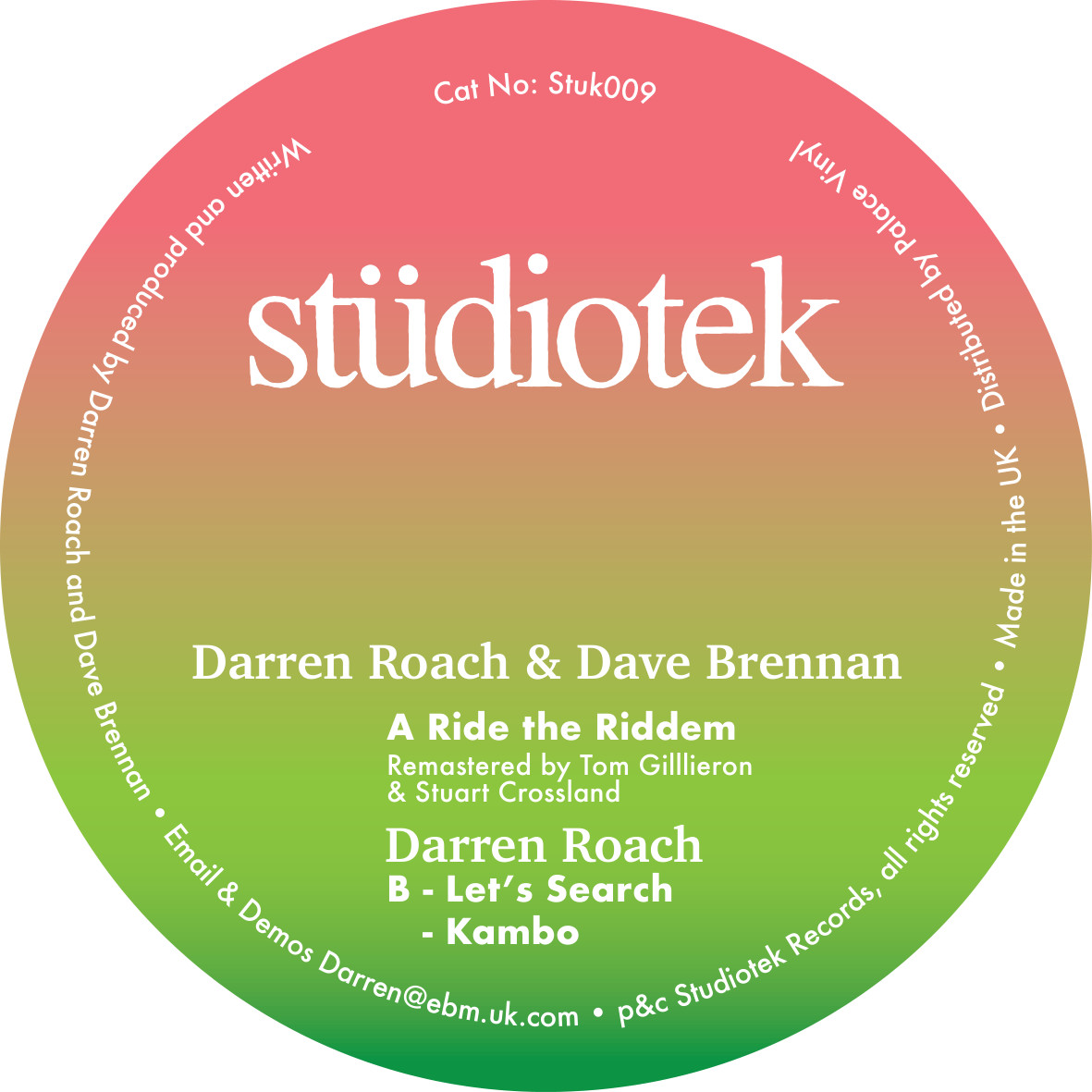 Darren Roach ft. Dave Brennan - Ride The Riddem EP